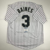 Autographed/Signed HAROLD BAINES Chicago Pinstripe Jersey Beckett COA