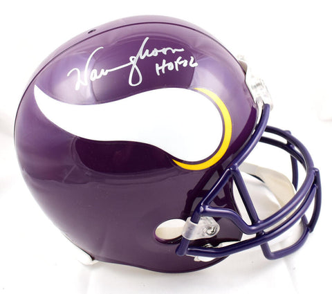 Warren Moon Autographed Minnesota Vikings F/S Helmet w/HOF - Beckett W Hologram