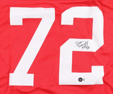 Dan Dierdorf Signed St Louis Cardinal Jersey "HOF 96" (Beckett) 6xPro Bowl OLine