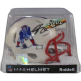 AJ Brown Signed New England Patriots Retro Mini Helmet Beckett Witnessed 57970