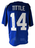 Y.A. Tittle HOF Signed/Autographed Blue Giants Custom Football Jersey JSA XHC65