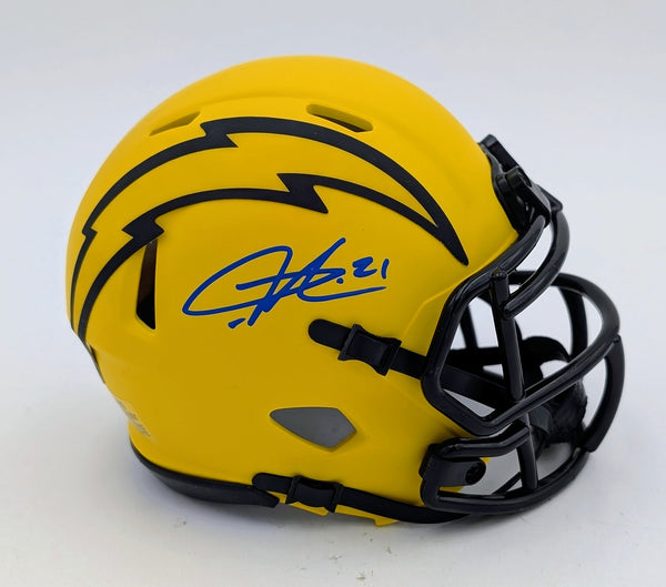 LaDainian Tomlinson Signed Los Angeles Chargers Rave Mini Helmet - Beckett