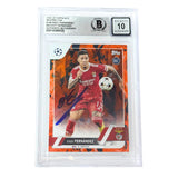 Enzo Fernandez Signed 2022-23 Topps UCC Inferno Foil Rookie - Beckett Witness