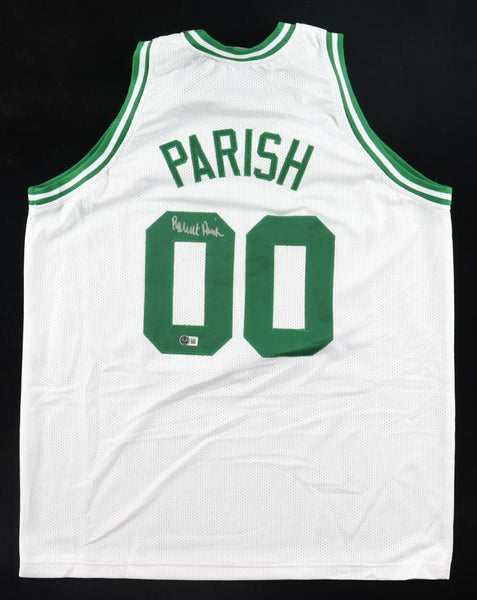 Robert Parish Signed Boston Celtics Jersey (Beckett) 4xNBA Champ 81, 84, 86, 97