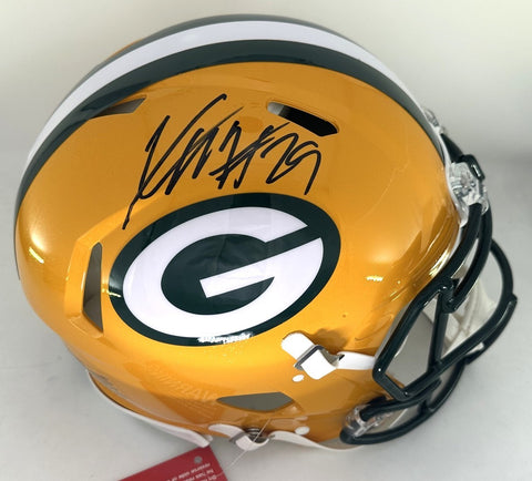Packers XAVIER McKINNEY Signed Full Size Riddell Authentic Speed Helmet AUTO JSA