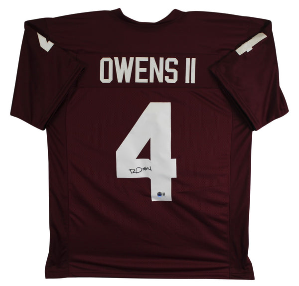 Texas A&M Rueben Owens II Signed Maroon Pro Style Jersey BAS Witnessed #4W040909