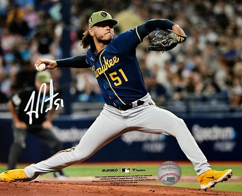Brewers All Star Pitcher FREDDY PERALTA Signed 8x10 Photo #11 AUTO