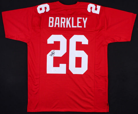 Saquon Barkley Signed New York Giants Red Jersey (JSA COA) #1 RB Pick 2018 Draft