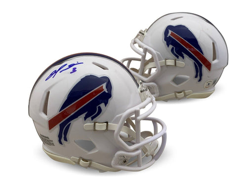 Damar Hamlin Autographed Buffalo Bills Signed Football Mini Helmet Beckett COA