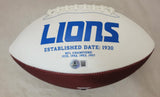AIDAN HUTCHINSON SIGNED DETROIT LIONS F/S REPLICA LOGO FOOTBALL BECKETT QR