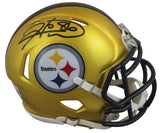 Steelers Hines Ward Authentic Signed Flash Speed Mini Helmet W/ Case BAS Witness