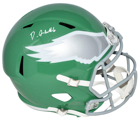 DEVONTA SMITH SIGNED PHILADELPHIA EAGLES KELLY GREEN FULL SIZE SPEED HELMET