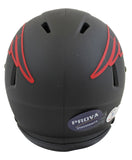 Patriots Ty Law Authentic Signed Eclipse Speed Mini Helmet w/ Red Sig BAS Wit