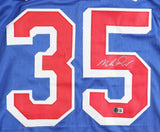 Mike Richter Signed N.Y. Rangers Jersey (Beckett) 1994 Stanley Cup Champ/ Goalie