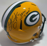 Packers SANTANA DOTSON Signed Full Size Riddell Replica Speed Helmet AUTO - BAS
