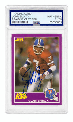 John Elway Signed Broncos 1989 Score Supplemental Football Card #339S -(PSA/DNA)