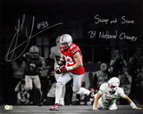 Ohio State Jack Sawyer "2x Insc" Signed 16x20 Horizontal Spotlight Photo BAS W 2