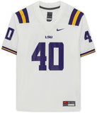 Framed Devin White LSU Tigers Autographed White Nike Game Jersey
