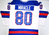 1980 Miracle On Ice Team USA Signed White Jersey W/19 Signatures- Beckett W Holo