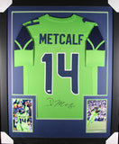 D.K. DK METCALF (Seahawks lime green TOWER) Signed Autographed Framed Jersey JSA