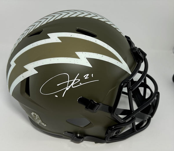 Chargers LADANIAN TOMLINSON Signed Full Size SALUTE Replica Helmet AUTO - BAS