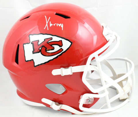 Xavier Worthy Autographed Kansas City Chiefs F/S Speed Helmet - Fanatics *White