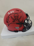 BAKER MAYFIELD SIGNED TAMPA BAY BUCCANEERS RAVE SPEED MINI HELMET BECKETT QR