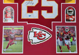 FRAMED KANSAS CITY CHIEFS JAMAAL CHARLES AUTOGRAPHED SIGNED JERSEY BECKETT HOLO