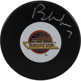 Brendan Morrison Autographed/Signed Vancover Canucks Logo Puck JSA 53998