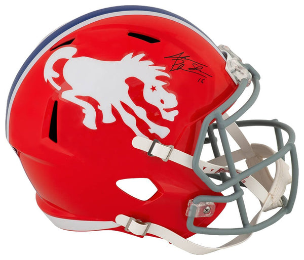 Jake Plummer Signed Broncos 1966 T/B Riddell F/S Replica Helmet w/Snake (SS COA)