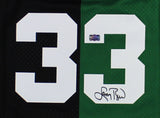 Larry Bird Signed Boston Celtic M&N Swingman Split Black & Green Jersey