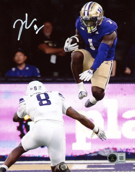 JONAH COLEMAN AUTOGRAPHED WASHINGTON HUSKIES 8X10 PHOTO BECKETT