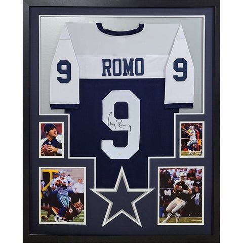 Tony Romo Autographed Signed Framed Thanksgiving Dallas Cowboys Jersey JSA