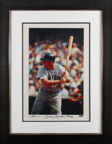 Mickey Mantle Authentic Signed 13x19 Framed Photo Auto Graded Gem 10! UDA & BAS