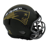 Wes Welker Signed New England Patriot Speed Salute to Service 4 NFL Mini Helmet