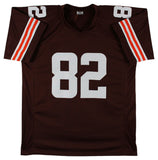 Ozzie Newsome "HOF 99" Authentic Signed Brown Pro Style Jersey JSA Witness