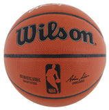 Hakeem Olajuwon & Clyde Drexler Signed Wilson Basketball w/ Silver Sig BAS Wit