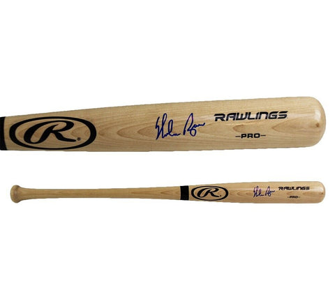 Nolan Ryan Signed Texas Rangers Rawlings Blonde MLB Bat