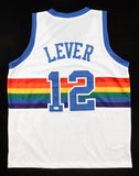 Lafayette "Fat" Lever Signed Denver Nuggets White Jersey (JSA COA) 2xAll Star