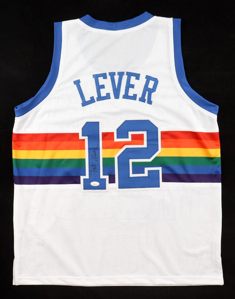Lafayette "Fat" Lever Signed Denver Nuggets White Jersey (JSA COA) 2xAll Star