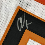 FRAMED Autographed/Signed CHAD OCHOCINCO Johnson 33x42 White Jersey JSA COA Auto