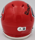 DEVIN HESTER AUTOGRAPHED BEARS 2022 ALTERNATE ORANGE MINI HELMET BECKETT 244040