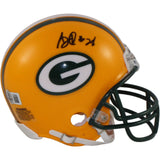 AJ Dillon Autographed/Signed Green Bay Packers VSR4 Mini Helmet Beckett 54803