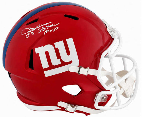 Ottis Anderson Signed Giants FLASH F/S Rep Helmet w/SB MVP - In White - (SS COA)