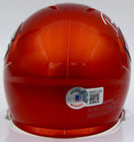 Roquan Smith Autographed Bears Flash Mini Helmet (Smudged) Beckett WW01039