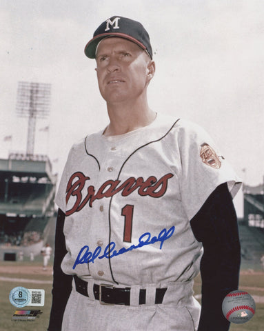 Braves Del Crandall Authentic Signed 8x10 Vertical Photo BAS #BV03180