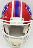 Jim Kelly Thurman Thomas Reed Auto Bills Greats Red Throwback Full Size Helmet