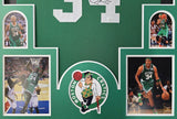 CUSTOM FRAMED BOSTON CELTICS PAUL PIERCE AUTOGRAPHED JERSEY JSA COA