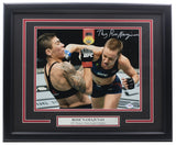 Thug Rose Namajunas Signed Framed Punch 11x14 Photo PSA 43629