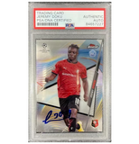 Jeremy Doku Signed 2020-21 Topps UCL Finest Rookie #40 - PSA Authentic